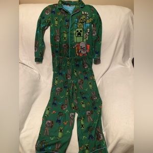 Minecraft Fleece Boys Pajama Top & Bottoms